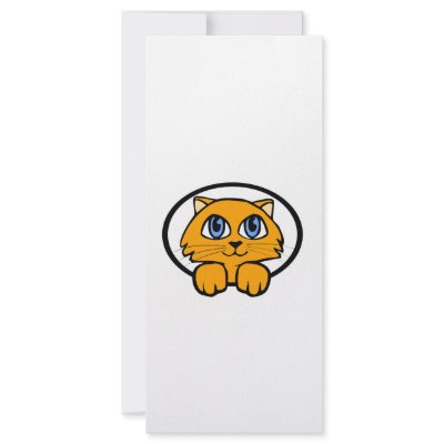 Baby Kitten Cartoon Personalized Rack Card by BurchellDesign