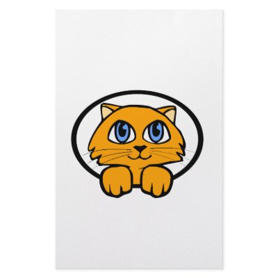 Baby Kitten Cartoon Personalized Stationery by BurchellDesign