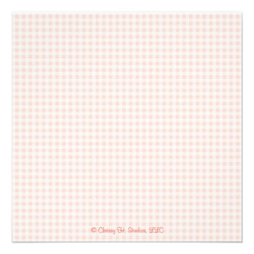 Baby Lamb Baby Shower Invitations Pink Gingham