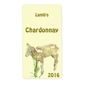 Baby Lamb Yellow Wine Label