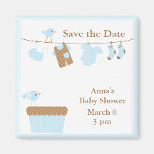 Baby Laundry (blue) Fridge Magnets