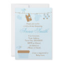 Baby Laundry (blue) invitation