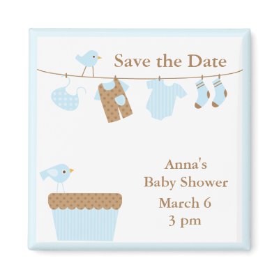 Baby Laundry (blue) Fridge Magnets by heartlocked