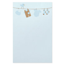 Baby Laundry (blue) Stationery Design