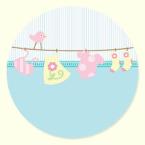Baby Laundry It's A Girl Sticker stickers