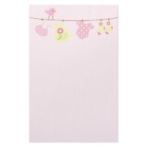 Baby Laundry (pink) Customized Stationery