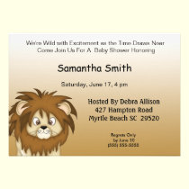 Baby Lion Baby Shower Invitation invitations