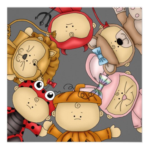 Baby Lion First Halloween Party Personalized Invitations
