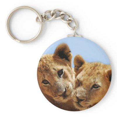 Baby lion love key chains by laureenr