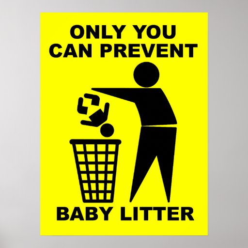 Baby Litter Funny Print Poster Sign Humor Zazzle