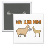 Baby Llama Drama Pinback Button