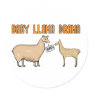 Baby Llama Drama Round Sticker