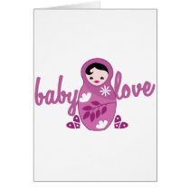 baby love babooshka doll in pink cards