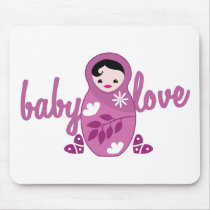 baby love babooshka doll in pink mousepad