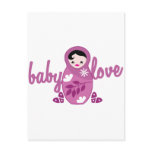 baby love babooshka doll in pink post cards