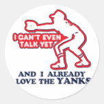 Baby Loves Yanks Round Sticker