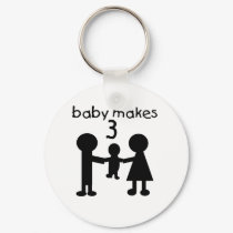 Baby Makes 3 keychains by maternity Baby Makes 3 keychains