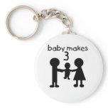 Baby Makes 3 keychains