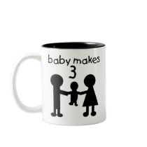 Baby Makes 3 mugs