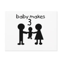 Baby Makes 3 postcards