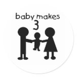 Baby Makes 3 Stickers