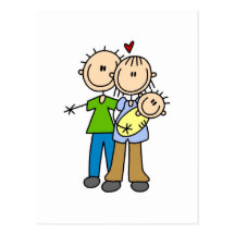 Baby Makes Three T-shirts and Gifts Post Card