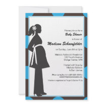 Baby Mama Shower Invitations (Blue)