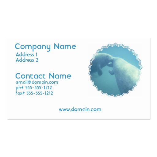 Baby Manatees Business Card (front side)
