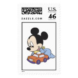 Baby Mickey Mouse playing with toy car Postage Stamp