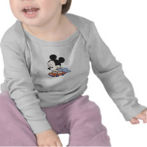 Baby Mickey Mouse playing with toy car Tees
