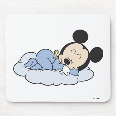 Baby Mickey Sleeping mousepads