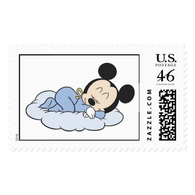 Baby Mickey Sleeping postage