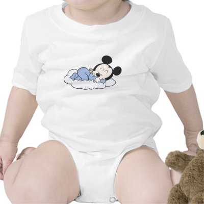 Baby Mickey Sleeping t-shirts