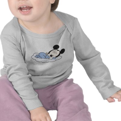 Baby Mickey Sleeping t-shirts
