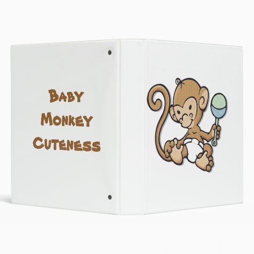 baby monkey cuteness 3 ring binder zazzle baby monkey cuteness 3 ring binder zazzle