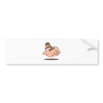 Baby Monkey (Going Backwards on a Pig) Bumper Sticker