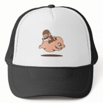 Baby Monkey (Going Backwards on a Pig) Trucker Hats