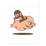 Baby Monkey (Going Backwards on a Pig) postcards