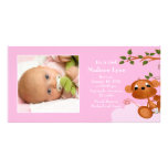 Baby Monkey PHOTO  Girls Birth Announcement Photo Card