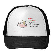 Baby Monkey (riding backwards on a pig) Mesh Hat