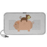 Baby Monkey Riding Backwards on a Pig Mp3 Speakers
