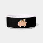 Baby Monkey Riding Backwards on a Pig Pet Water Bowl