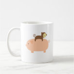 Baby Monkey Riding on a Pig Coffee Mug