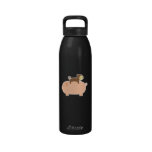 Baby Monkey Riding on a Pig Drinking Bottle