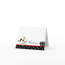 Baby Moo Moo Red/Black Folded Thank you note Cards
