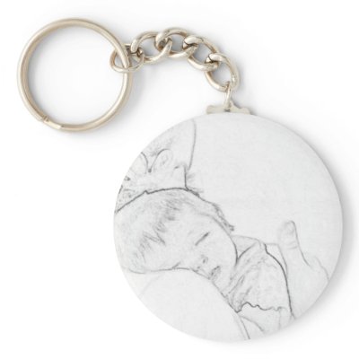 Baby mother white keychain by birthmoms