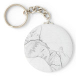 Baby mother white keychain