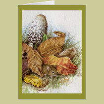 Baby Mouse in the Leaves cards