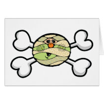 baby mummy Skull and Crossbones Greeting Card