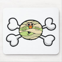 baby mummy Skull and Crossbones Mouse Pad